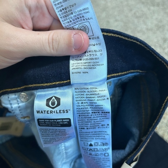 NWT Levi's 311 Shaping Skinny jeans Darkest Sky Dark Wash Cotton Stretch Size 30 - Picture 6 of 11